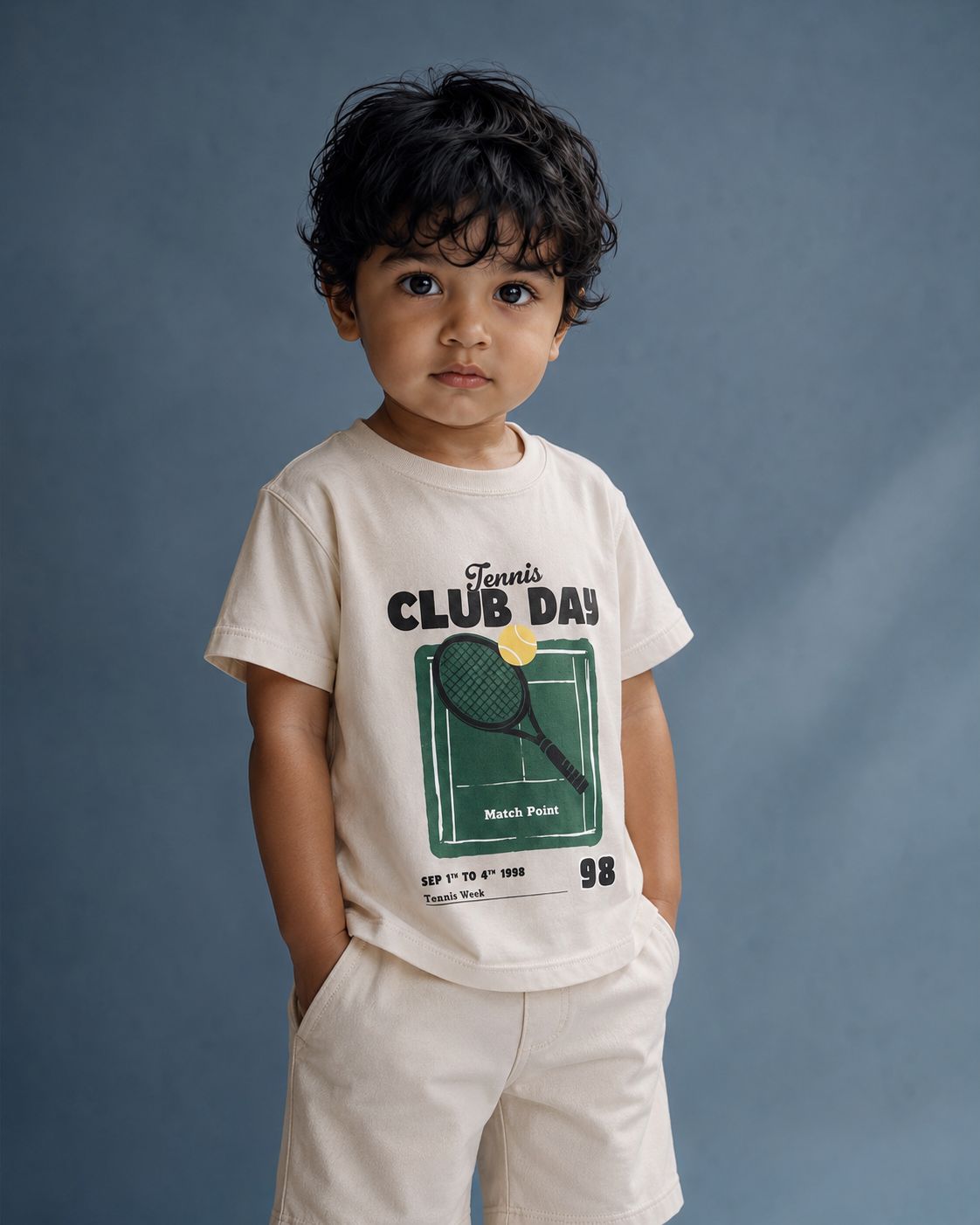 Club Day Drop Shoulder Tshirt for Kids