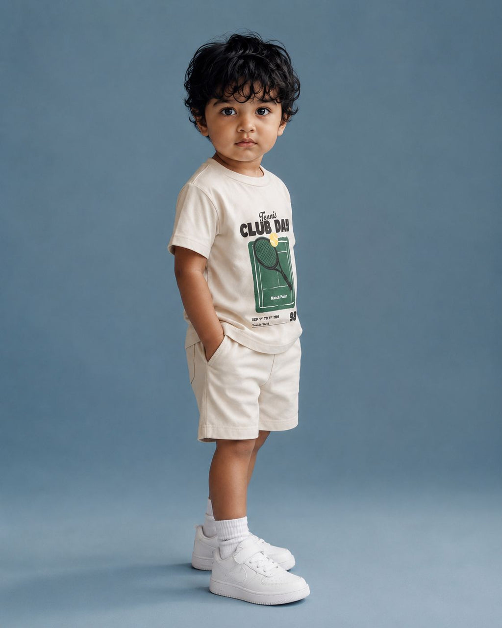 Club Day Drop Shoulder Tshirt for Kids