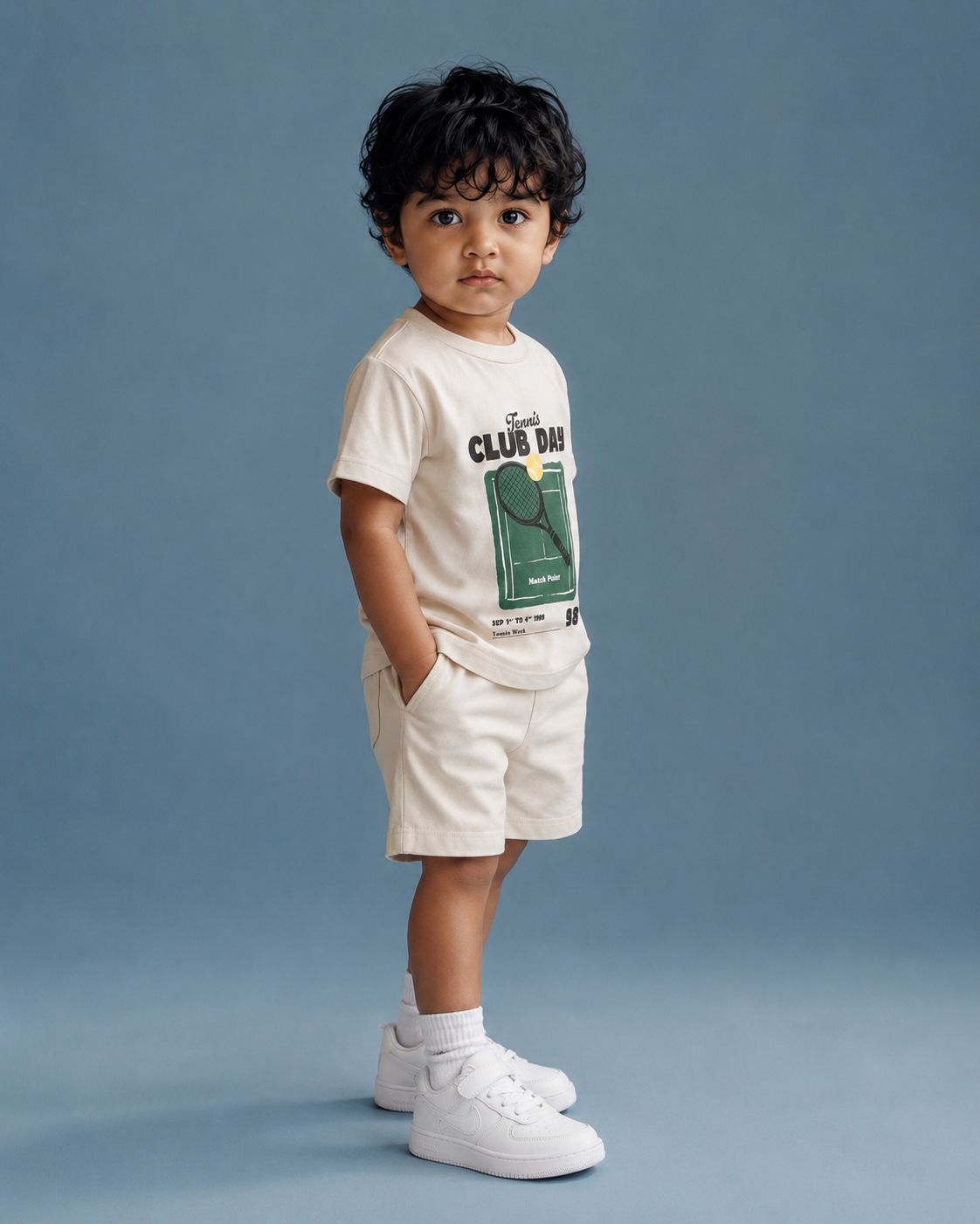 Club Day Drop Shoulder Tshirt for Kids