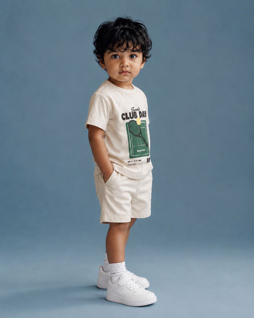 Club Day Drop Shoulder Tshirt for Kids
