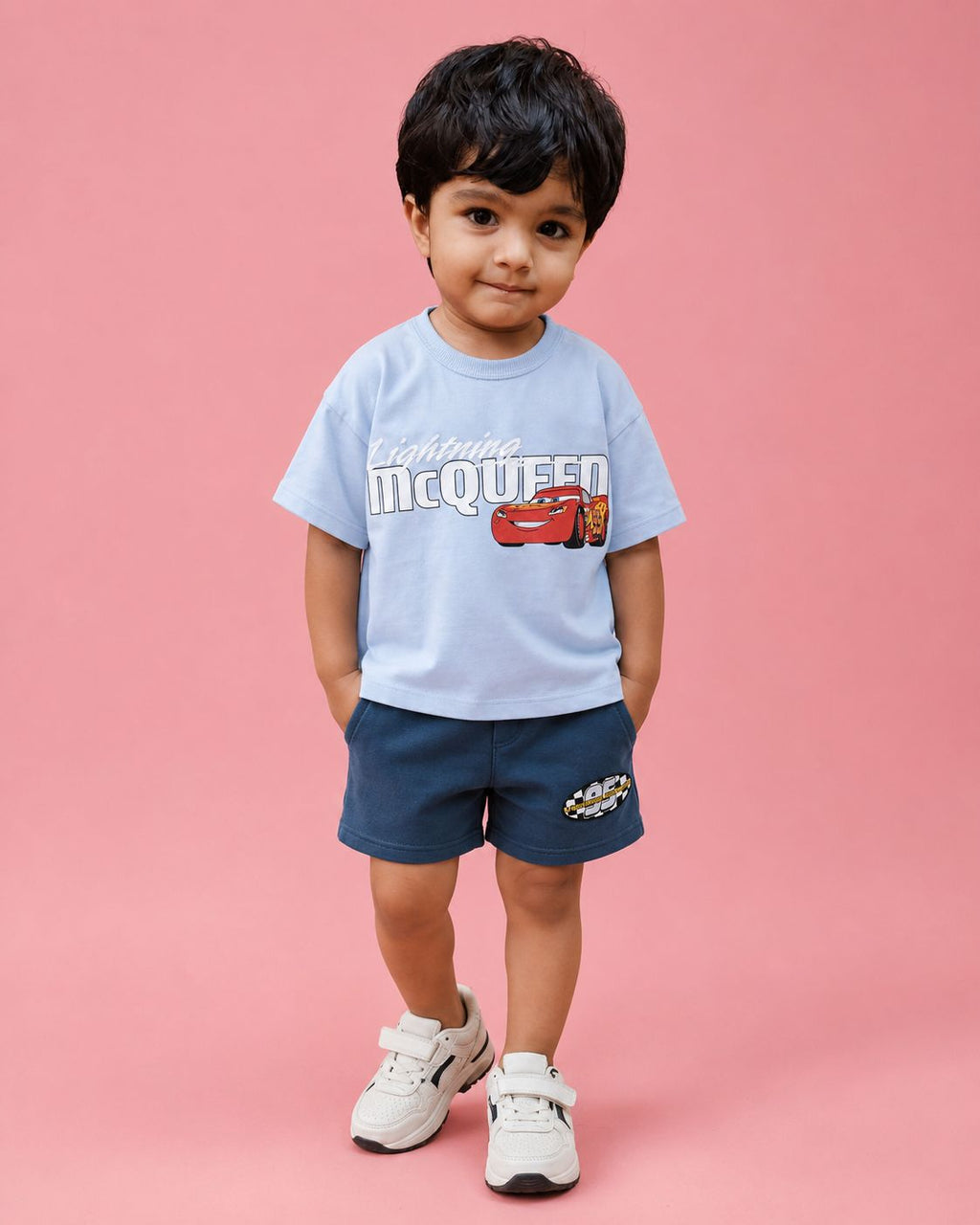 Lightning Mcqueen Drop Shoulder Tshirt for Kids