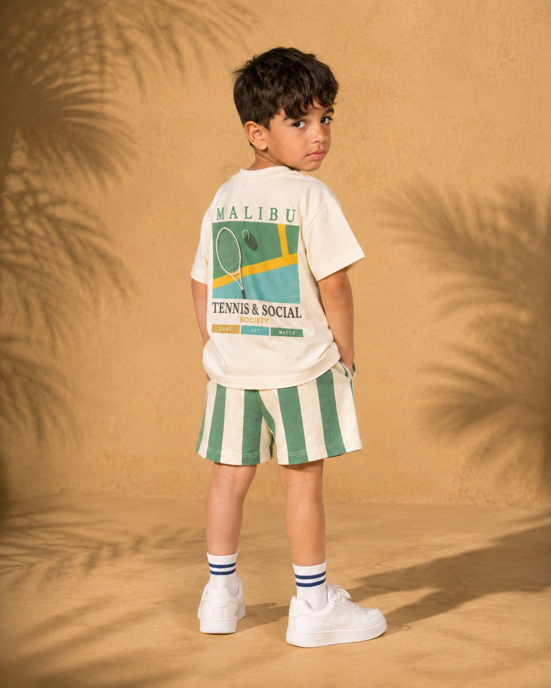 Malibu Tennis Social Drop Shoulder Tshirt for Kids