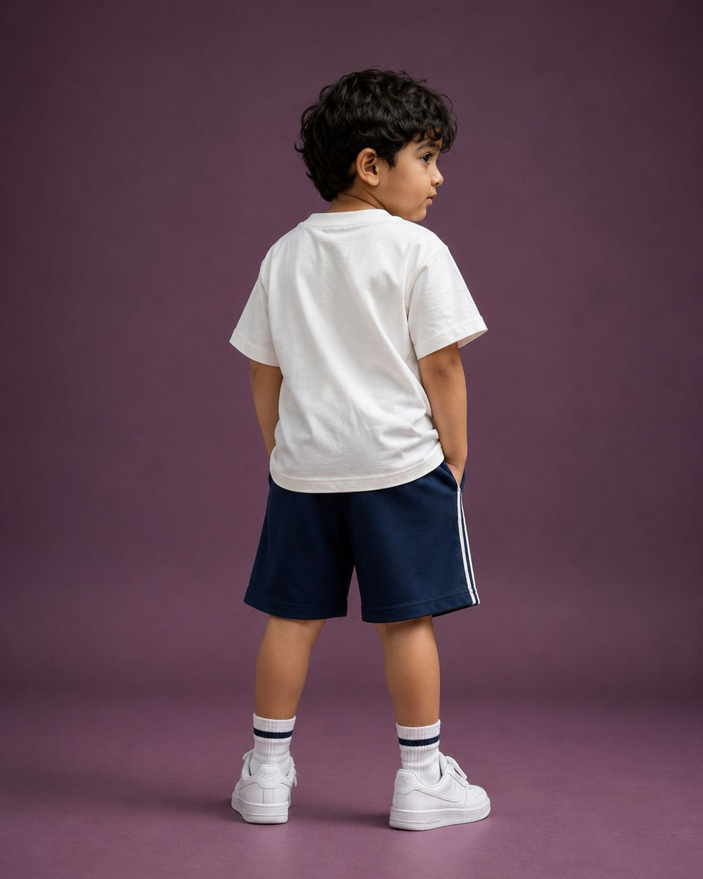 Football White Drop Shoulder Tshirt for Kids