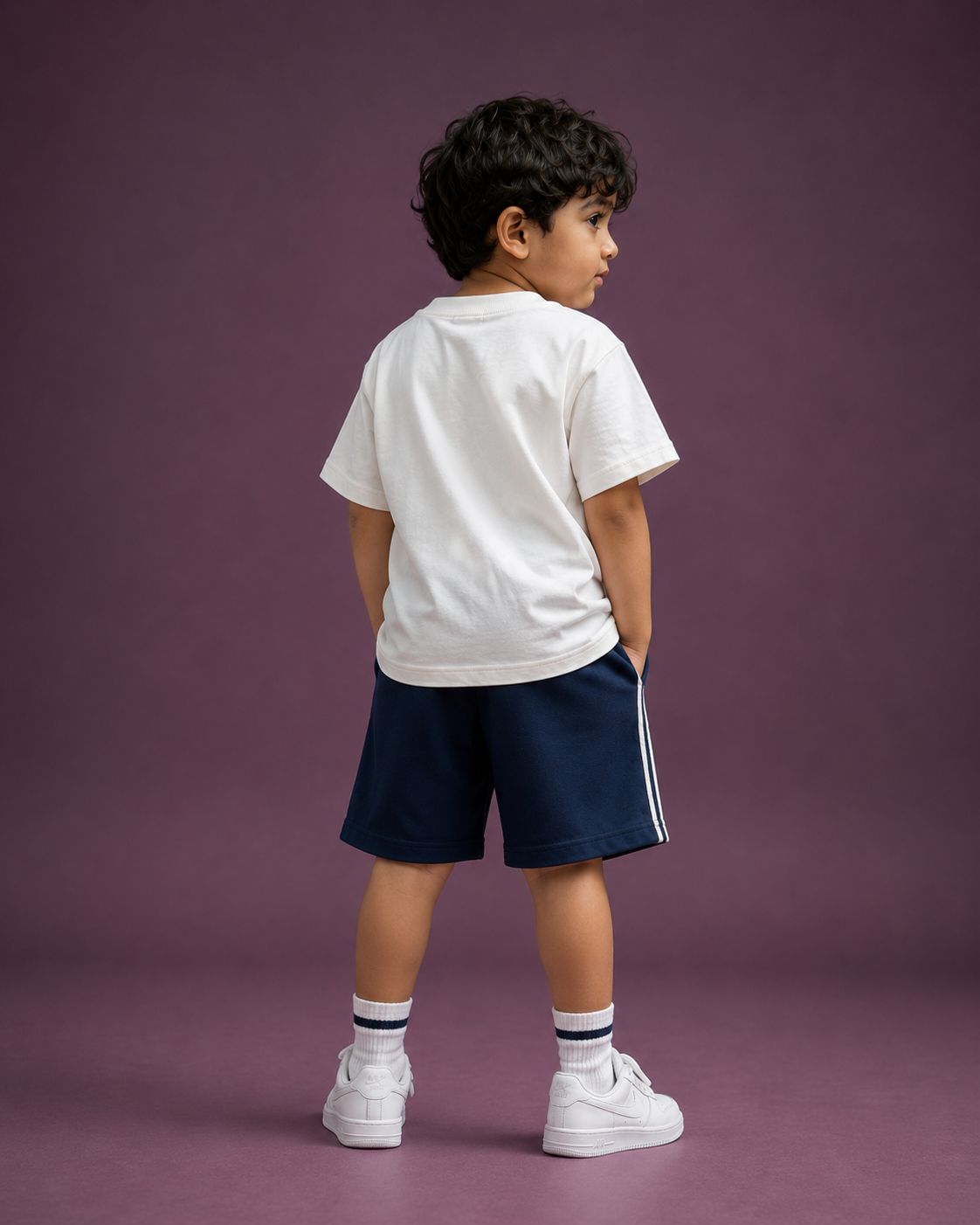 Football White Drop Shoulder Tshirt for Kids