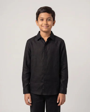 Linen Shirt – Black
