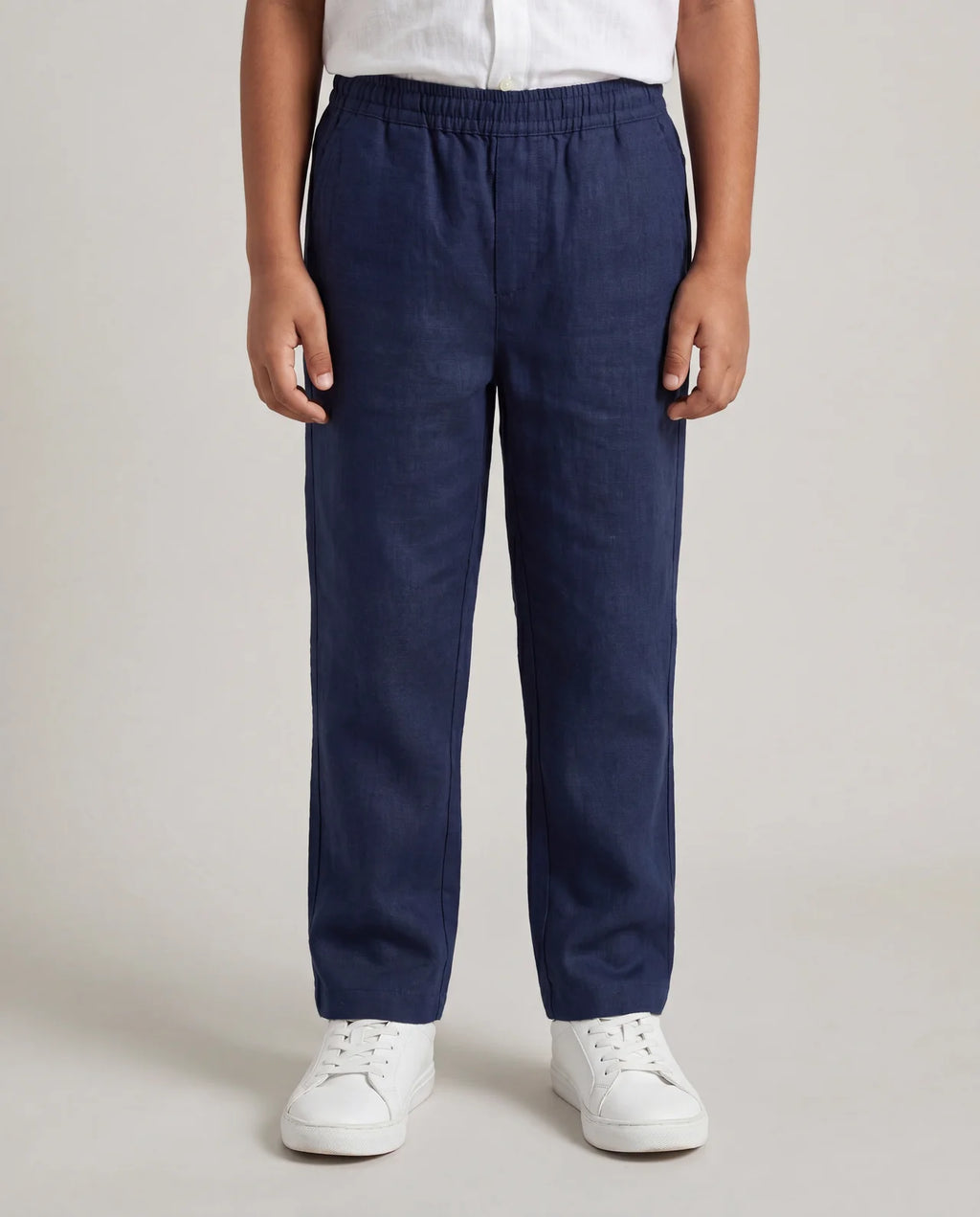 Linen Trousers – Navy