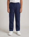 Linen Trousers – Navy