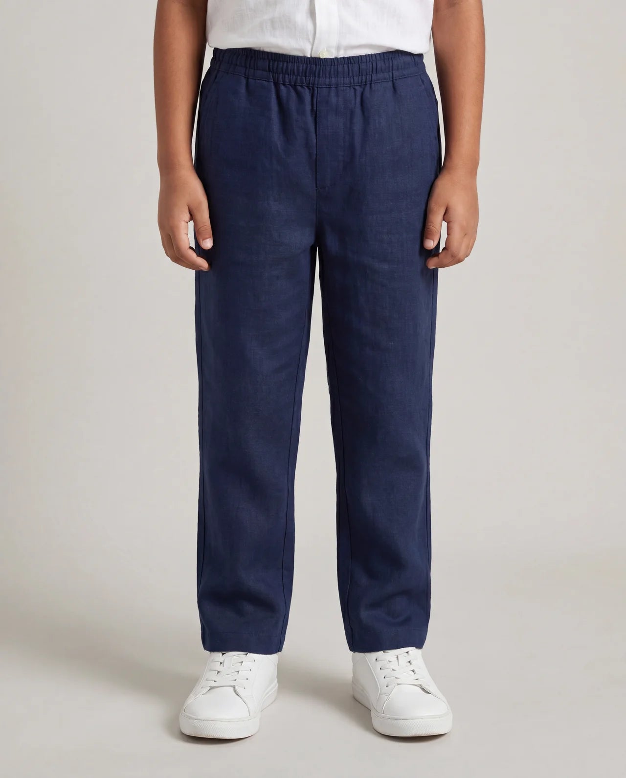 Linen Trousers – Navy