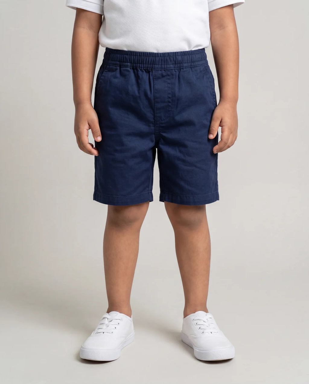 Cotton Pull-On Shorts – Navy