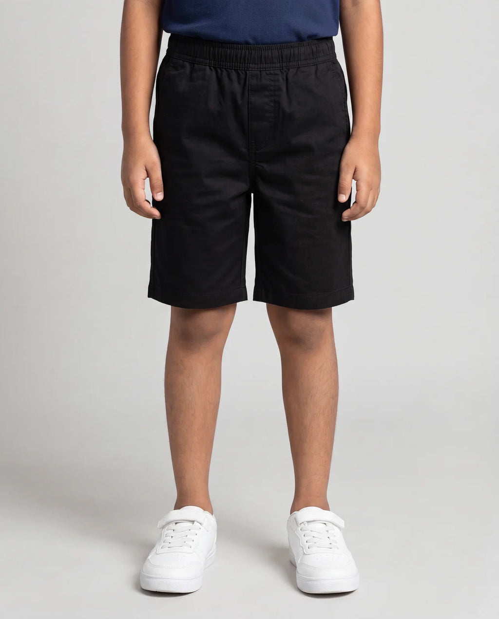 Cotton Pull-On Shorts – Black