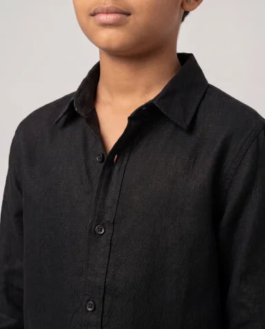 Linen Shirt – Black