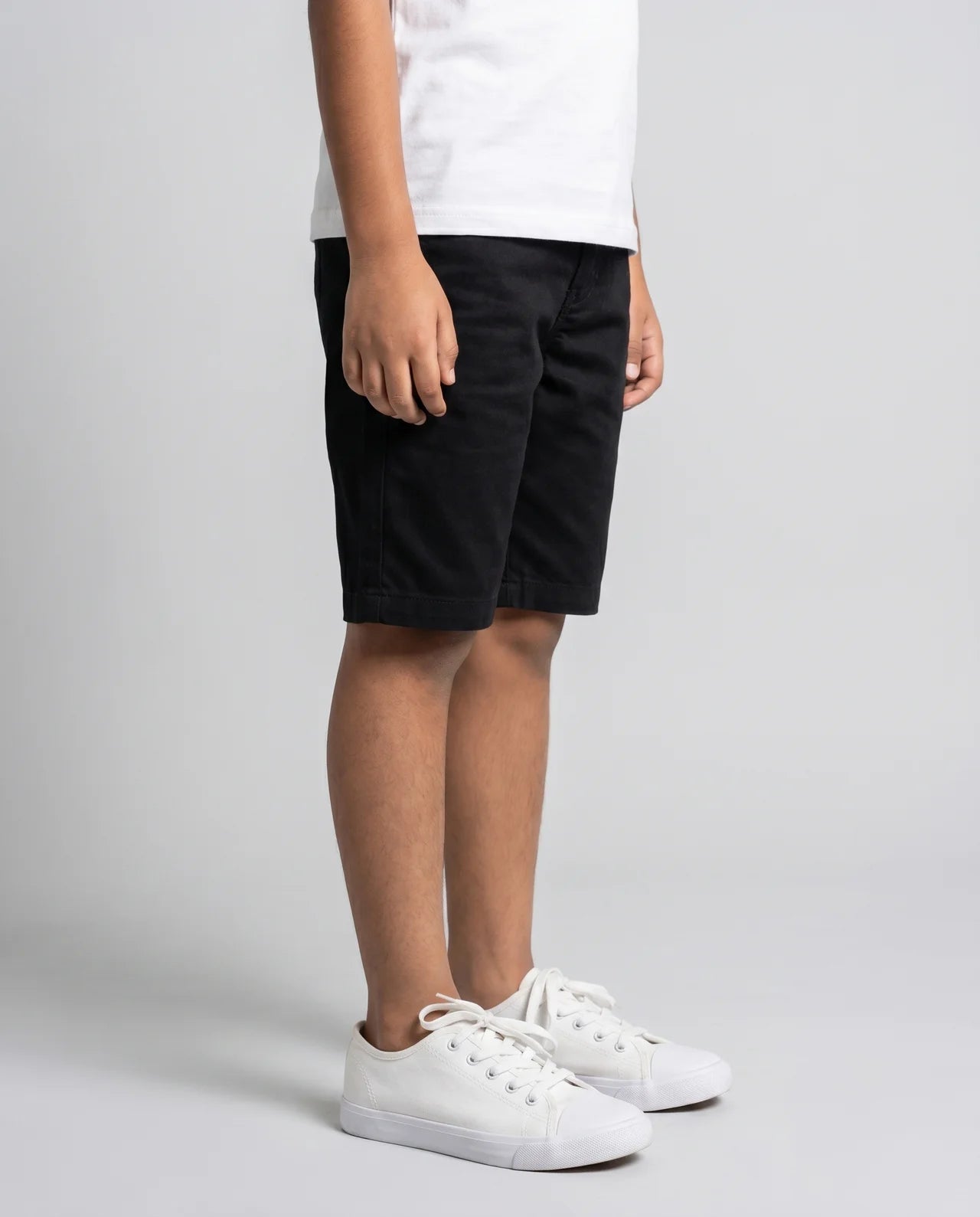 Cotton Pull-On Shorts – Black