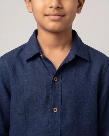 Linen Shirt – Navy
