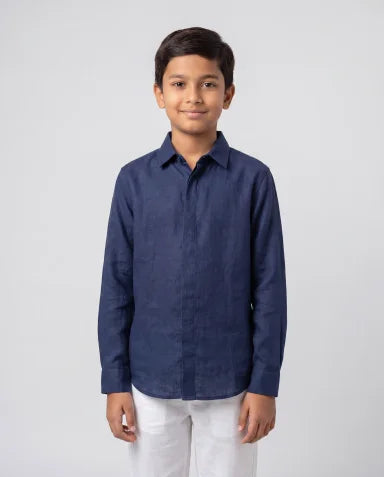 Linen Shirt – Navy