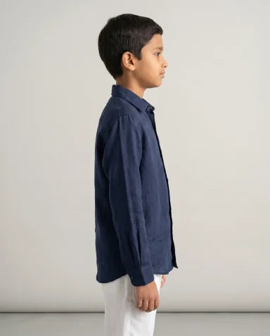 Linen Shirt – Navy
